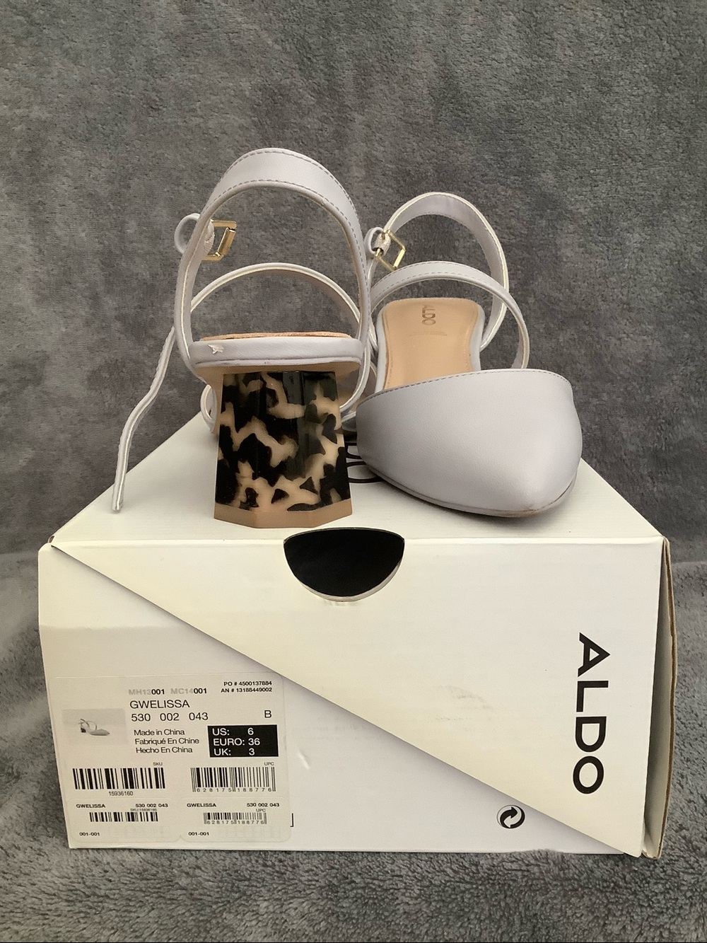 Aldo Gwelissa sling back high heel shoes 6